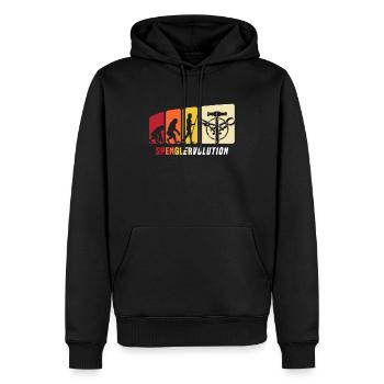 Bauspengler Evolution Spengler - Männer Premium Bio Hoodie - Schwarz - Vorne - Nico (187cm)
