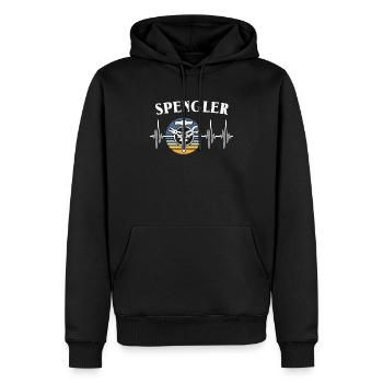 Spengler ECG Bauspengler - Sweat à capuche Premium bio Homme - noir - Devant - Nico (187cm)