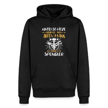 Spengler Spengeln Bauspengler - Männer Premium Bio Hoodie - Schwarz - Vorne - Nico (187cm)
