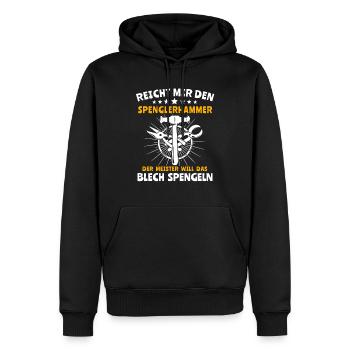 Spengler Spengeln Bauspengler - Männer Premium Bio Hoodie - Schwarz - Vorne - Nico (187cm)