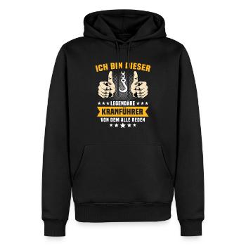 Kranfahrer Legende Kranführer Kran - Männer Premium Bio Hoodie - Schwarz - Vorne - Nico (187cm)