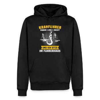 Kranführer Kran Kranfahrer - Männer Premium Bio Hoodie - Schwarz - Vorne - Nico (187cm)