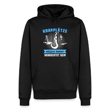 Kranführer Kran Kranfahrer - Männer Premium Bio Hoodie - Schwarz - Vorne - Nico (187cm)