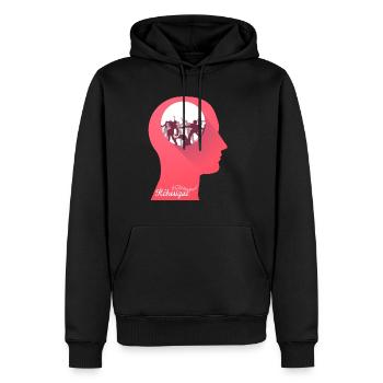 In your head Zombie - Sweat à capuche Premium bio Homme - noir - Devant - Nico (187cm)