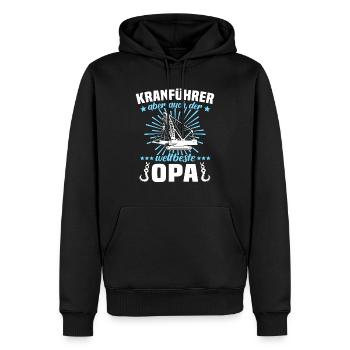 Kranfahrer Opa Kranführer Opas - Männer Premium Bio Hoodie - Schwarz - Vorne - Nico (187cm)