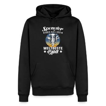 Spengler Opa Bauspengler Grossvater - Männer Premium Bio Hoodie - Schwarz - Vorne - Nico (187cm)