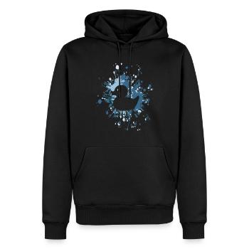 Rubber Duck Color Splash - Männer Premium Bio Hoodie - Schwarz - Vorne - Nico (187cm)