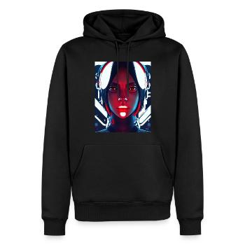 L’avenir cyborg incarne la fascination - Sweat à capuche Premium bio Homme - noir - Devant - Nico (187cm)
