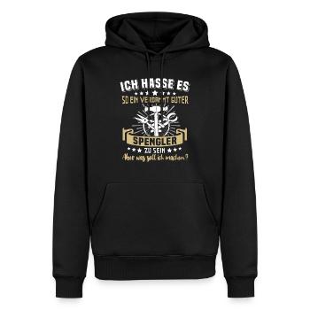 Spengler Bauspengler Karrosseriespengler - Männer Premium Bio Hoodie - Schwarz - Vorne - Nico (187cm)