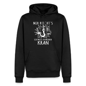 Kranführer Kran Kranfahrer - Männer Premium Bio Hoodie - Schwarz - Vorne - Nico (187cm)
