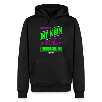 fleischloses essen spaß gesundes essen vegan - Männer Premium Bio Hoodie - Schwarz - Vorne - Nico (187cm)
