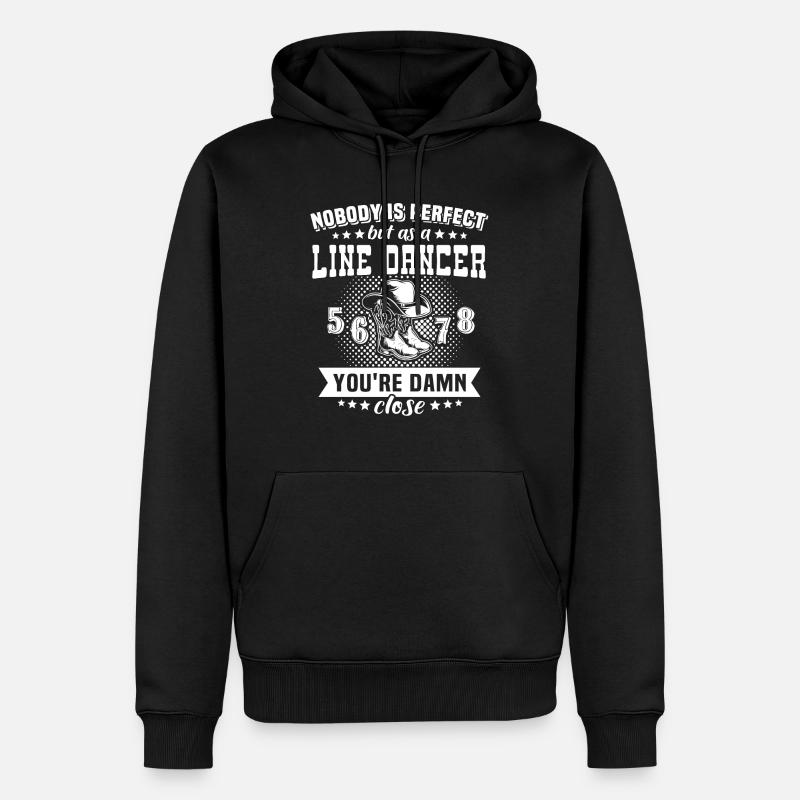 Line Dancing Line Dance - Männer Premium Bio Hoodie - Schwarz