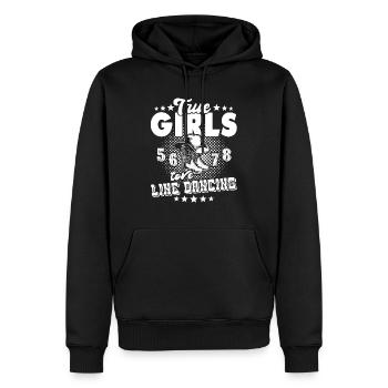 Danse en ligne Filles Danse en ligne - Sweat à capuche Premium bio Homme - noir - Devant - Nico (187cm)