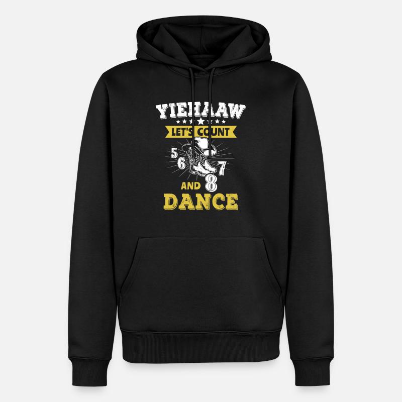 Line Dance Line Dancing - Männer Premium Bio Hoodie - Schwarz