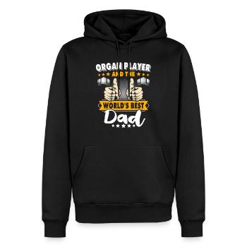 Organist Papa Orgelspieler Vater - Männer Premium Bio Hoodie - Schwarz - Vorne - Nico (187cm)