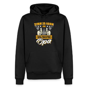 Zimmermann Opa Zimmerer Grossvater - Männer Premium Bio Hoodie - Schwarz - Vorne - Nico (187cm)