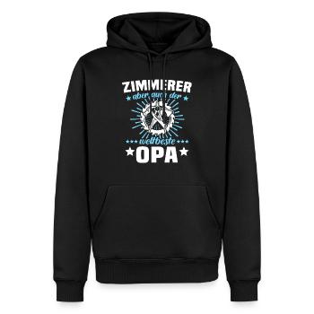 Zimmermann Opa Zimmerer Grossvater - Männer Premium Bio Hoodie - Schwarz - Vorne - Nico (187cm)