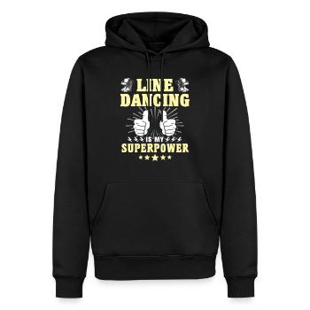 Line Dancing Superpower - Männer Premium Bio Hoodie - Schwarz - Vorne - Nico (187cm)