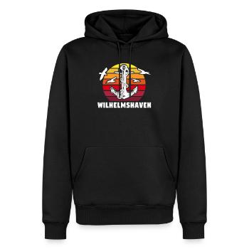 Wilhelmshaven Motiv Wilhelmshavener - Männer Premium Bio Hoodie - Schwarz - Vorne - Nico (187cm)