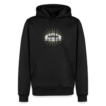 Organist Orgelspieler Orgel Kirchenorgel - Männer Premium Bio Hoodie - Schwarz - Vorne - Nico (187cm)