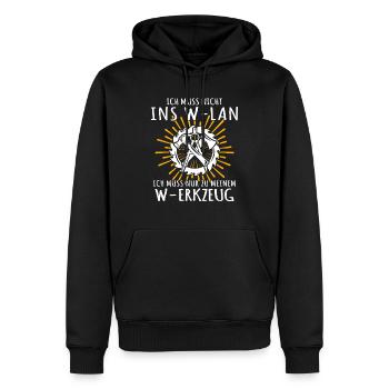 Zimmermann Zimmerer Zimmerleute - Männer Premium Bio Hoodie - Schwarz - Vorne - Nico (187cm)