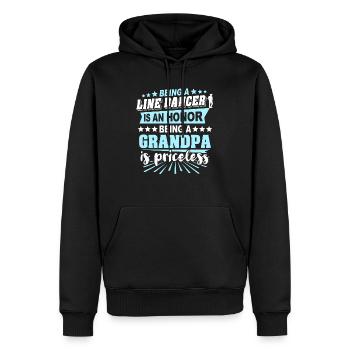 Danse en ligne Grand-père Danse en ligne Grand-père - Sweat à capuche Premium bio Homme - noir - Devant - Nico (187cm)