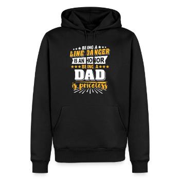 Danse en ligne Papa Danse en ligne Père - Sweat à capuche Premium bio Homme - noir - Devant - Nico (187cm)