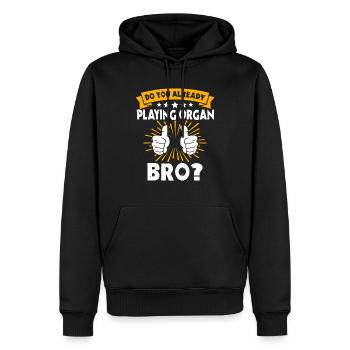 Organist Orgelspieler Orgel - Männer Premium Bio Hoodie - Schwarz - Vorne - Nico (187cm)