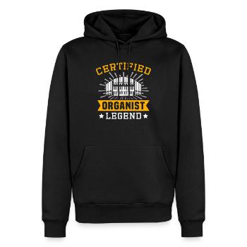 Organist Orgelspieler Orgel - Männer Premium Bio Hoodie - Schwarz - Vorne - Nico (187cm)