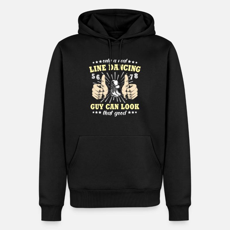 Line Dancing Geschenk - Männer Premium Bio Hoodie - Schwarz