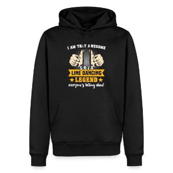 Danse en ligne Danse en ligne - Sweat à capuche Premium bio Homme - noir - Devant - Nico (187cm)