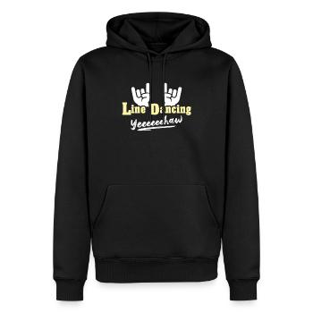 Danse en ligne Danse en ligne - Sweat à capuche Premium bio Homme - noir - Devant - Nico (187cm)