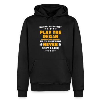 Organist Orgelspieler Orgel - Männer Premium Bio Hoodie - Schwarz - Vorne - Nico (187cm)