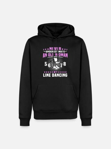 Underestimate Line Dance Woman - Men’s Premium Organic Hoodie - black