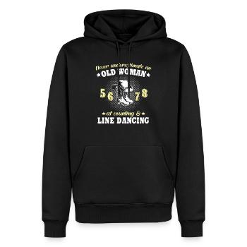 Sous-estimer Line Dance Woman - Sweat à capuche Premium bio Homme - noir - Devant - Nico (187cm)