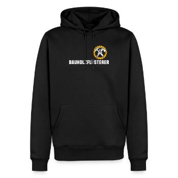 Zimmermann Zimmerer - Männer Premium Bio Hoodie - Schwarz - Vorne - Nico (187cm)