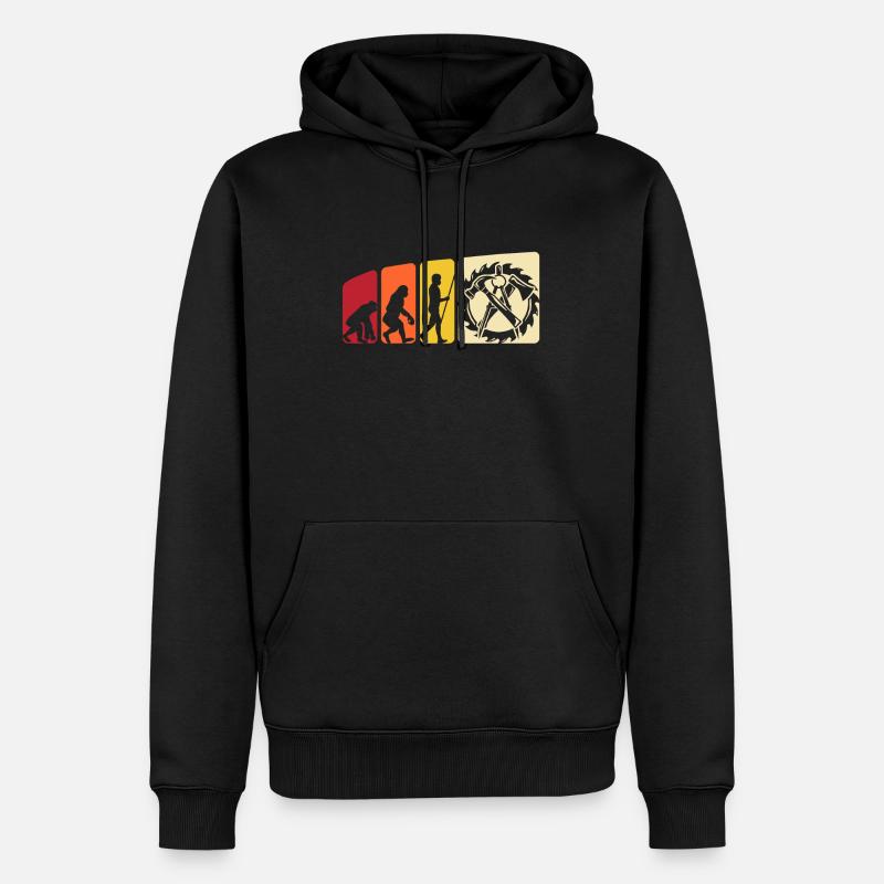 Charpentier Zimmermann Evolution - Sweat à capuche Premium bio Homme - noir