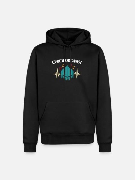 Orgues Organistes - Sweat à capuche Premium bio Homme - noir