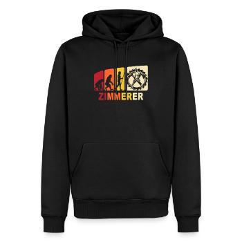 Zimmerer Evolution Zimmerleute - Männer Premium Bio Hoodie - Schwarz - Vorne - Nico (187cm)