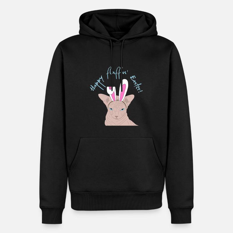 Joyeux sphynx de Pâques - Sweat à capuche Premium bio Homme - noir