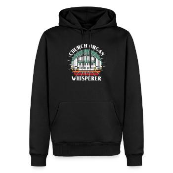 Organiste d’église, organiste, orgue d’église - Sweat à capuche Premium bio Homme - noir - Devant - Nico (187cm)