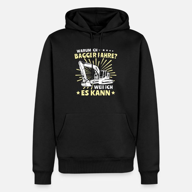 Baggerführer Bagger Baggerfahrer - Männer Premium Bio Hoodie - Schwarz