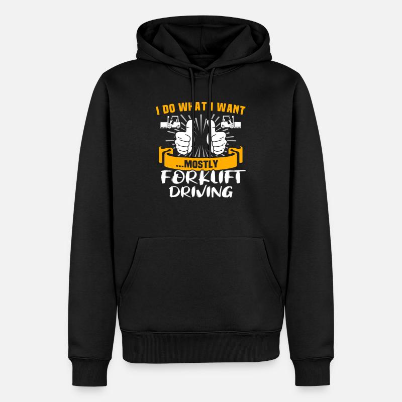 Conducteur de chariot élévateur - Sweat à capuche Premium bio Homme - noir