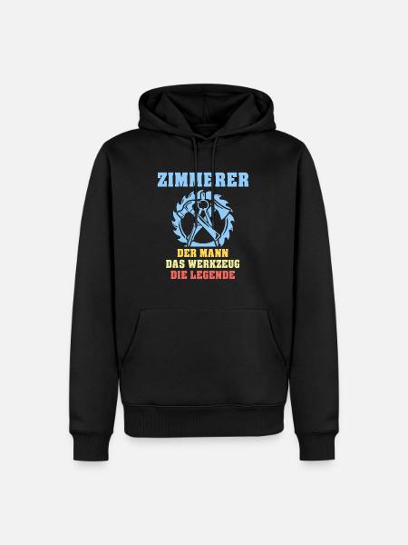 Zimmermann Zimmern Zimmerer - Männer Premium Bio Hoodie - Schwarz