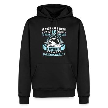 Kajaking 18. Geburtstag Kajak 18 Jahre Kajaker - Männer Premium Bio Hoodie - Schwarz - Vorne - Nico (187cm)