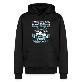 Kajaking 25. Geburtstag Kajak 25 Jahre Kajaker - Männer Premium Bio Hoodie - Schwarz - Vorne - Nico (187cm)
