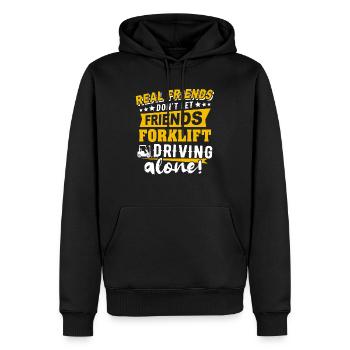 Stapler Gabelstapler - Männer Premium Bio Hoodie - Schwarz - Vorne - Nico (187cm)