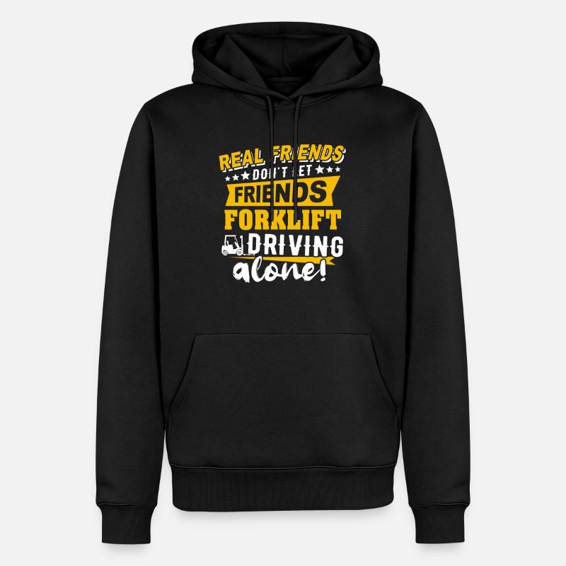 Stapler Gabelstapler - Männer Premium Bio Hoodie - Schwarz