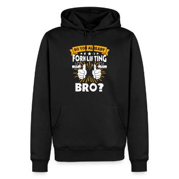 Stapler Gabelstapler - Männer Premium Bio Hoodie - Schwarz - Vorne - Nico (187cm)
