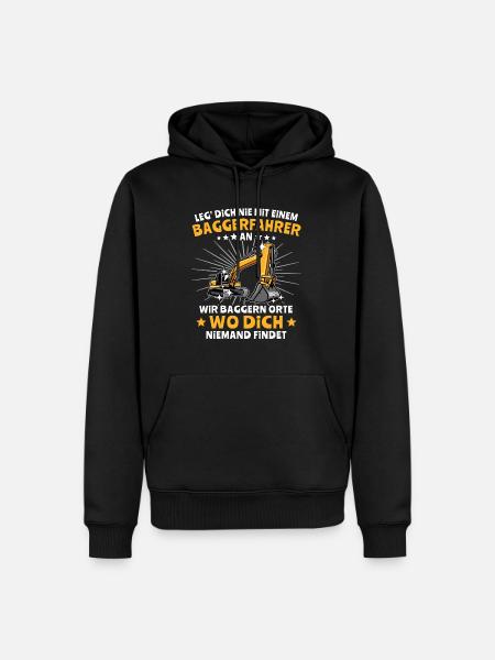 Baggerfuehrer Baggerfahrer - Männer Premium Bio Hoodie - Schwarz
